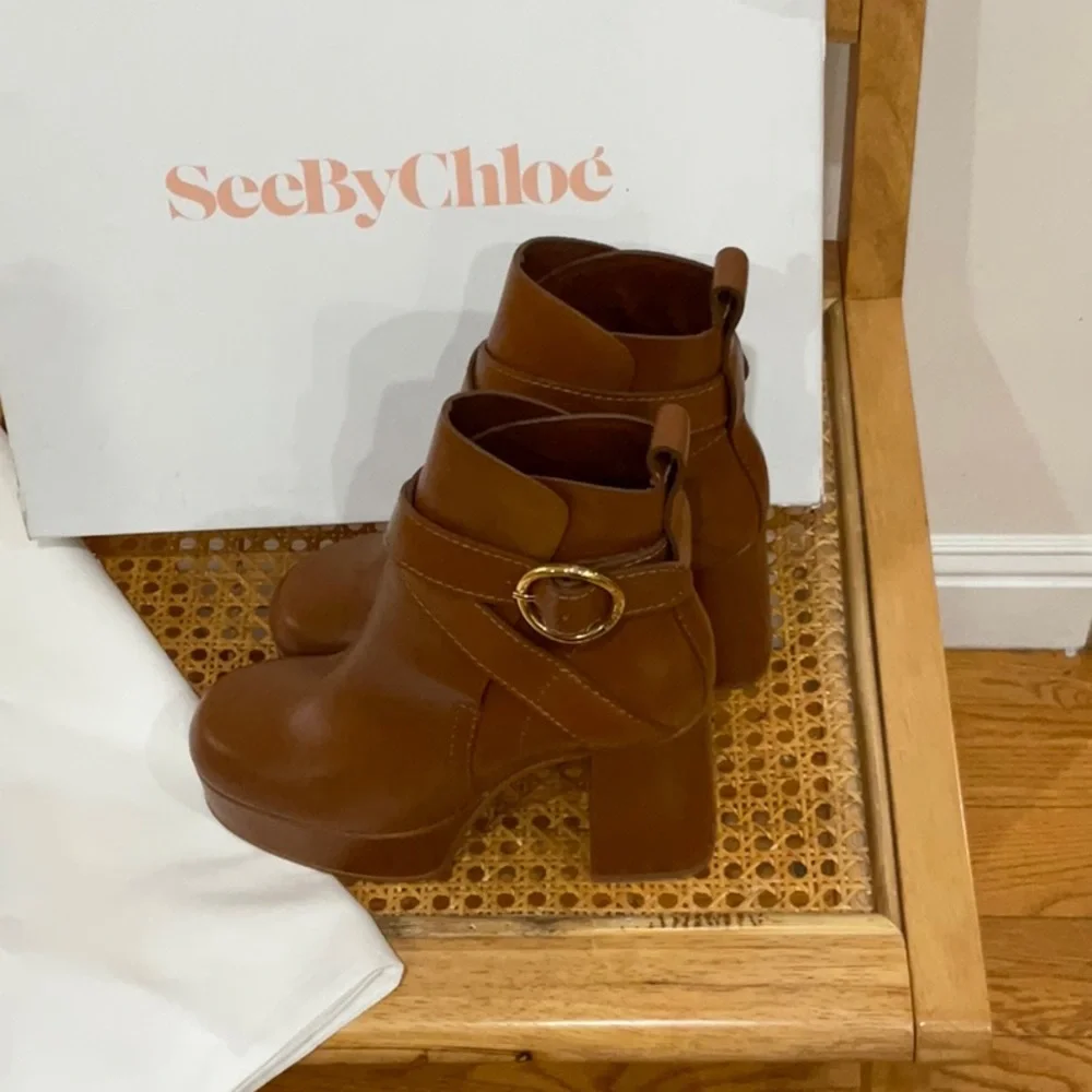 See By Chloe Lyna Boot Tan Size US 5 EU 35 - Picture 4 of 12